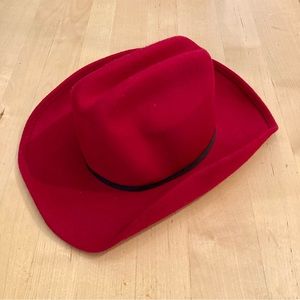 Red Wool Cowboy Western Hat